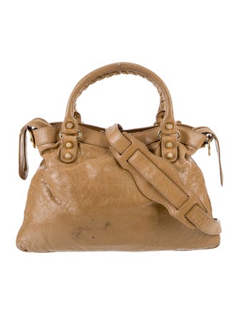 Balenciaga Leather Motocross Giant 12 Town Bag