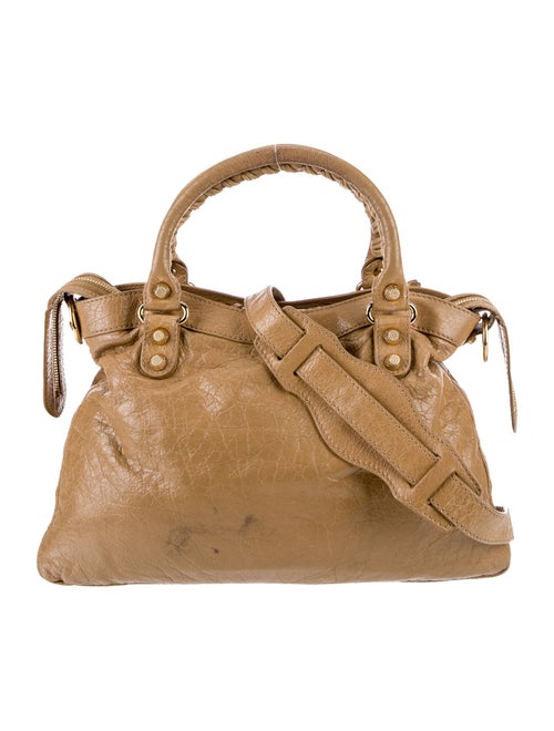 Balenciaga Leather Motocross Giant 12 Town Bag