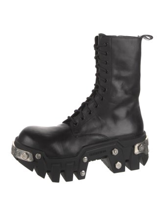 Balenciaga Leather Combat Boots