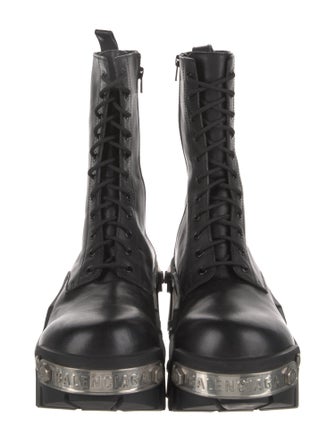 Balenciaga Leather Combat Boots