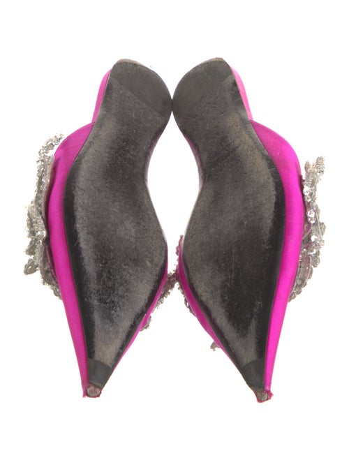 Balenciaga Satin Sequin Embellishments Mules