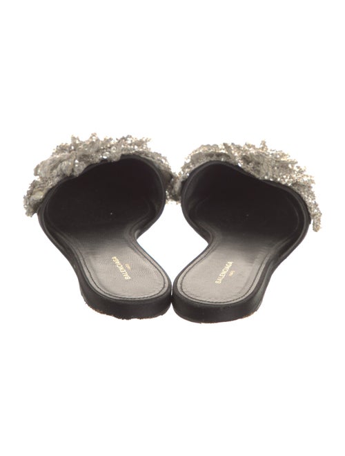 Balenciaga Satin Sequin Embellishments Mules