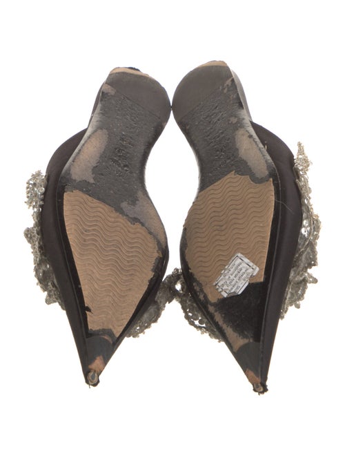 Balenciaga Satin Sequin Embellishments Mules