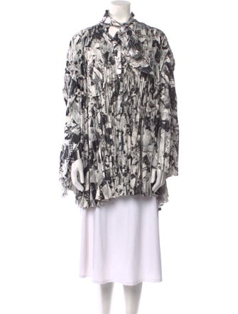 Balenciaga 2019 Newspaper Print Tunic