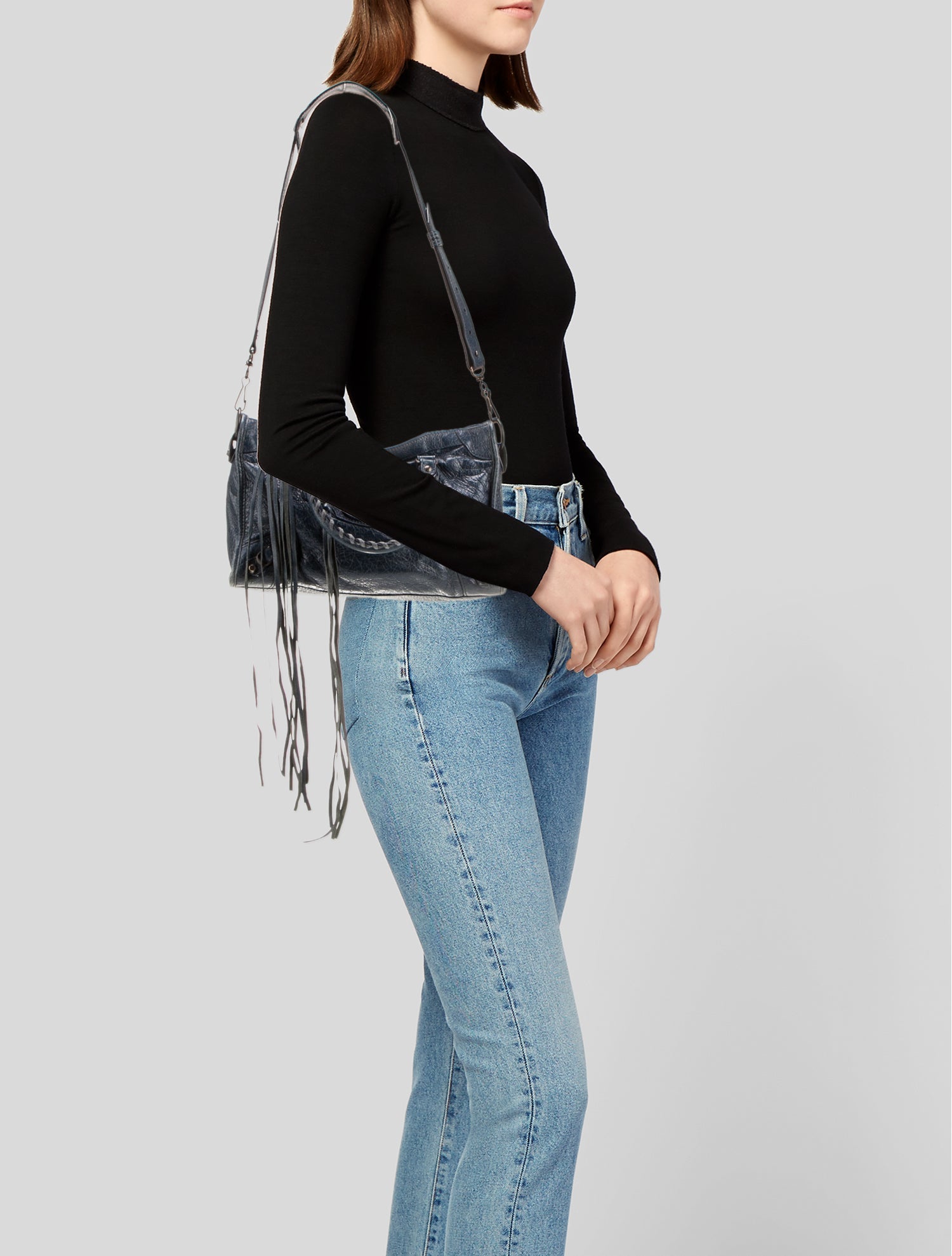 Balenciaga Leather Motocross Classic City Small