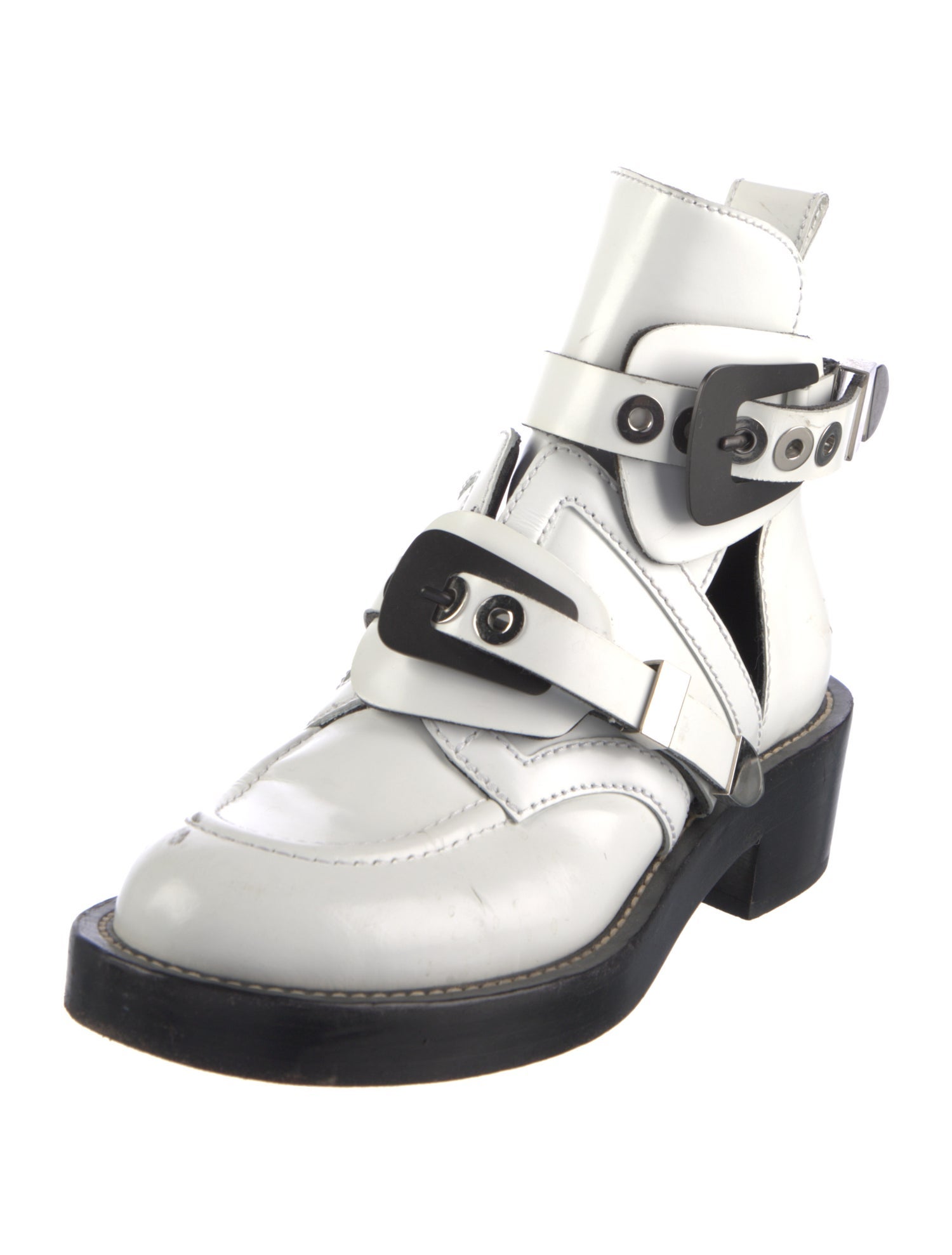 Balenciaga Leather Combat Boots