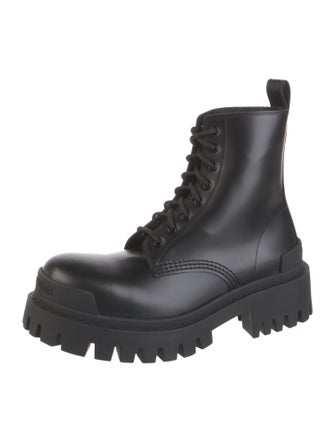 Balenciaga Leather Combat Boots