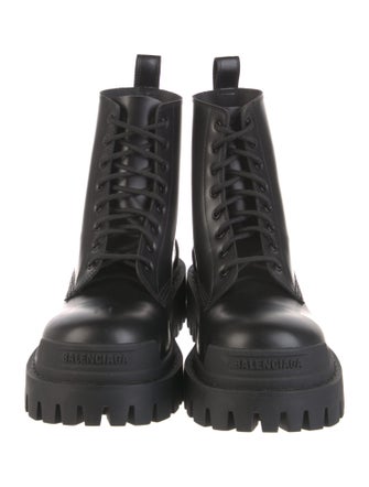 Balenciaga Leather Combat Boots