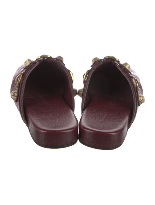 Balenciaga Leather Studded Accents Mules