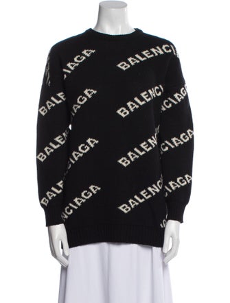 Balenciaga 2018 All Over Logo Sweater