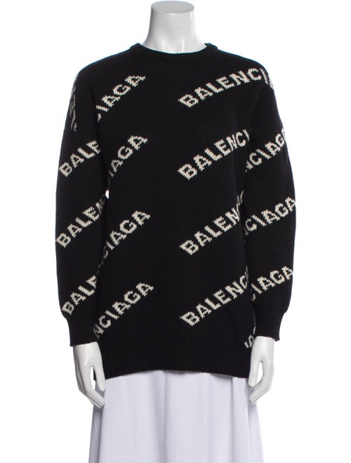 Balenciaga 2018 All Over Logo Sweater