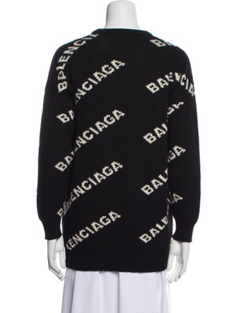 Balenciaga 2018 All Over Logo Sweater