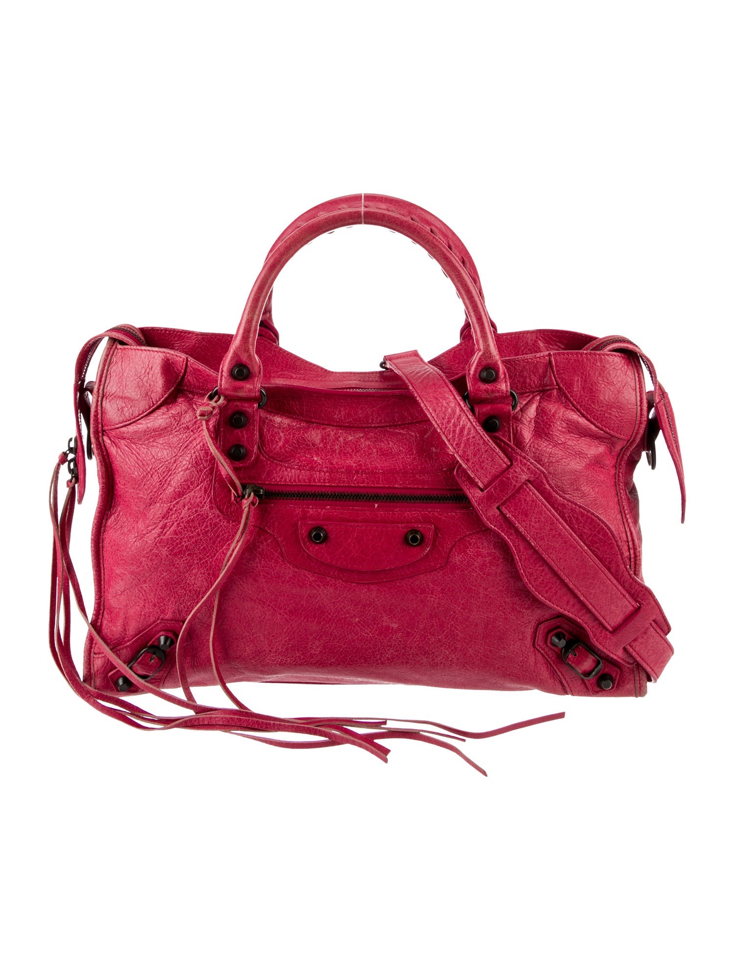 Balenciaga Leather Motocross Classic City Medium