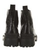 Balenciaga Embossed Leather Combat Boots