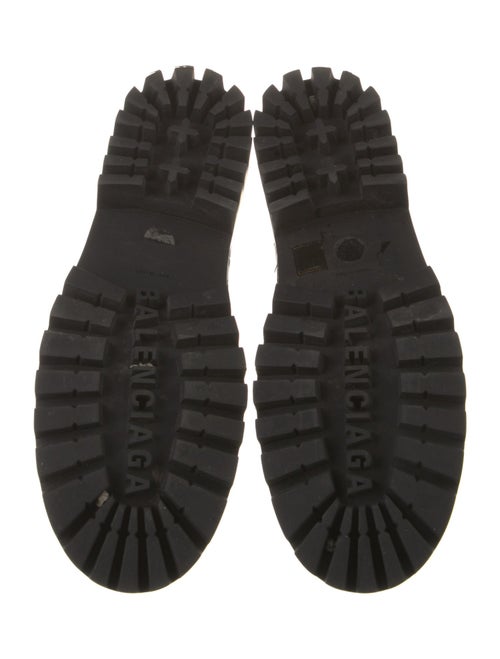 Balenciaga Embossed Leather Combat Boots