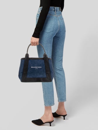 Balenciaga Denim Top Handle Bag