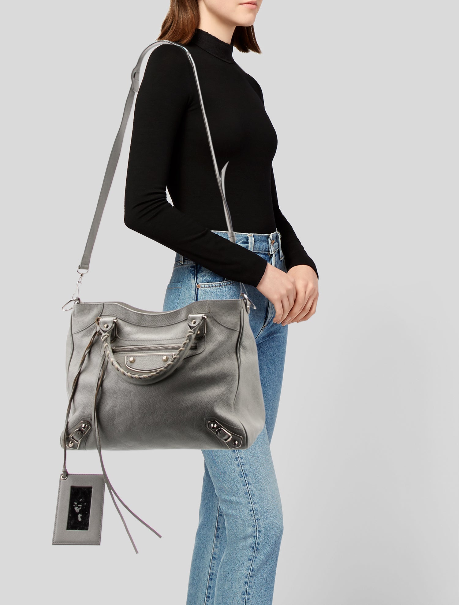 Balenciaga Leather Motocross City Metallic Edge