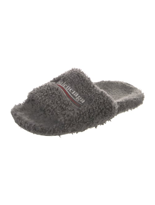 Balenciaga Campaign Faux Fur Slides