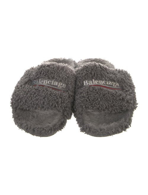 Balenciaga Campaign Faux Fur Slides