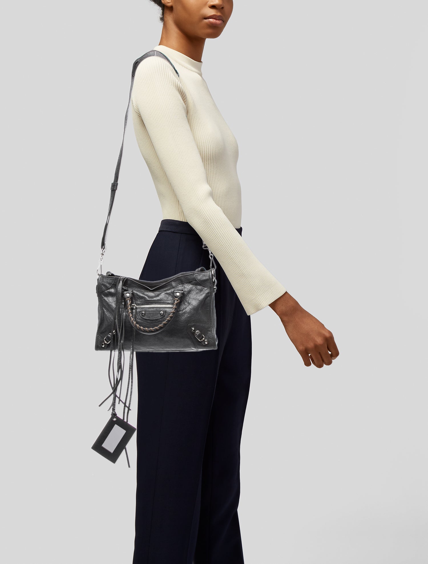 Balenciaga Leather Motocross Classic City Small