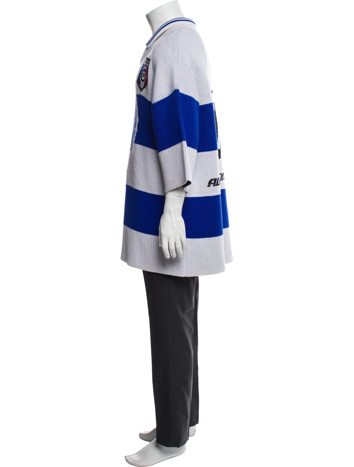 Balenciaga 2018 Graphic Print Polo Sweater