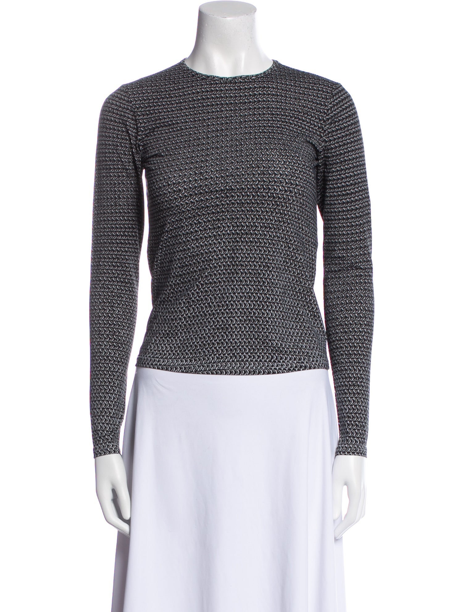 Balenciaga Printed Crew Neck Top