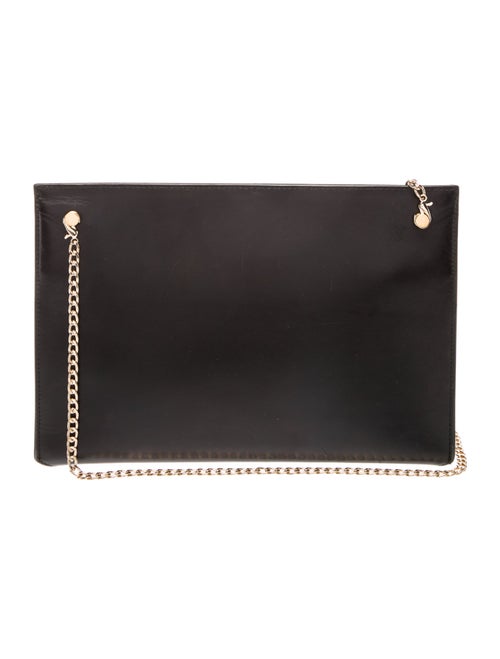 Balenciaga Leather Cable Flap Clutch Bag