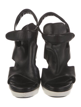 Balenciaga Leather Slingback Sandals