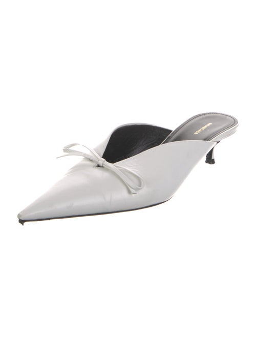 Balenciaga Leather Bow Accents Mules