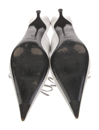 Balenciaga Leather Bow Accents Mules