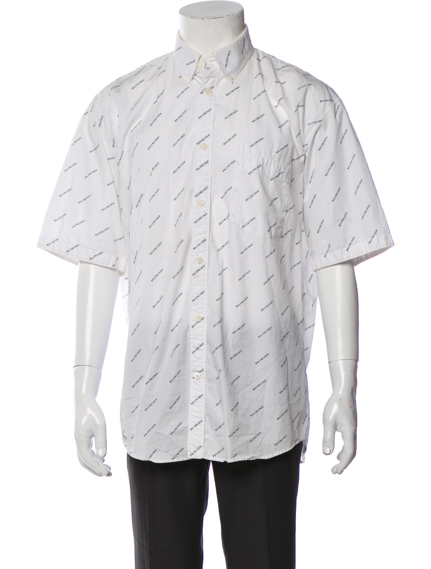 Balenciaga 2018 Signature Logo Shirt