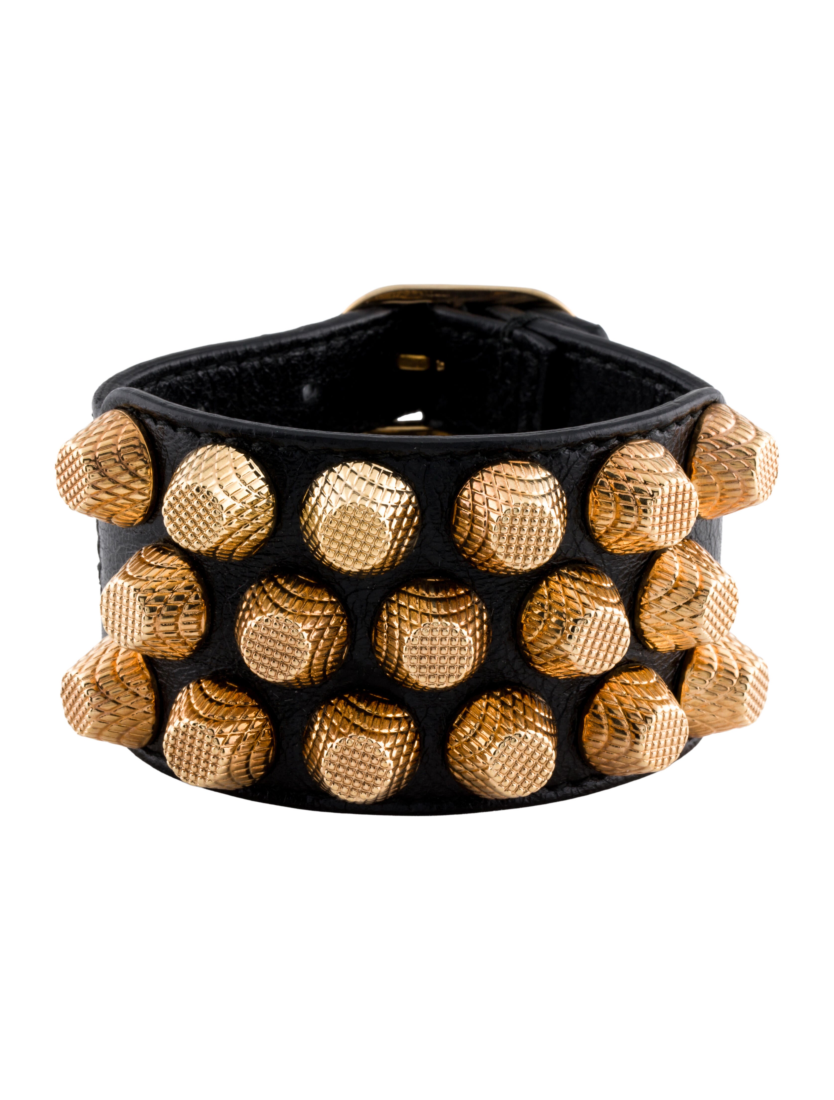 Balenciaga Leather Arena Wrap Bracelet
