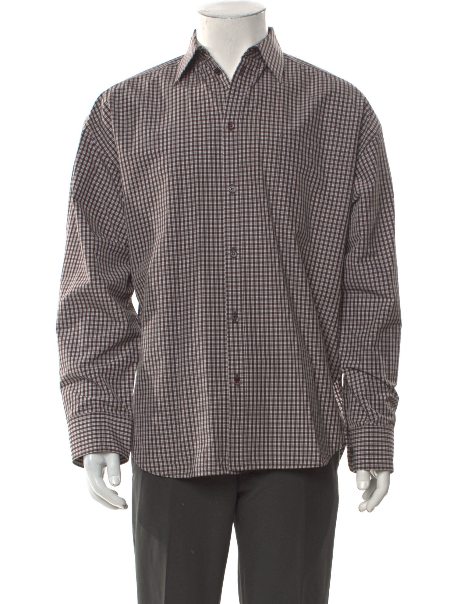 Balenciaga 2017 Plaid Print Shirt