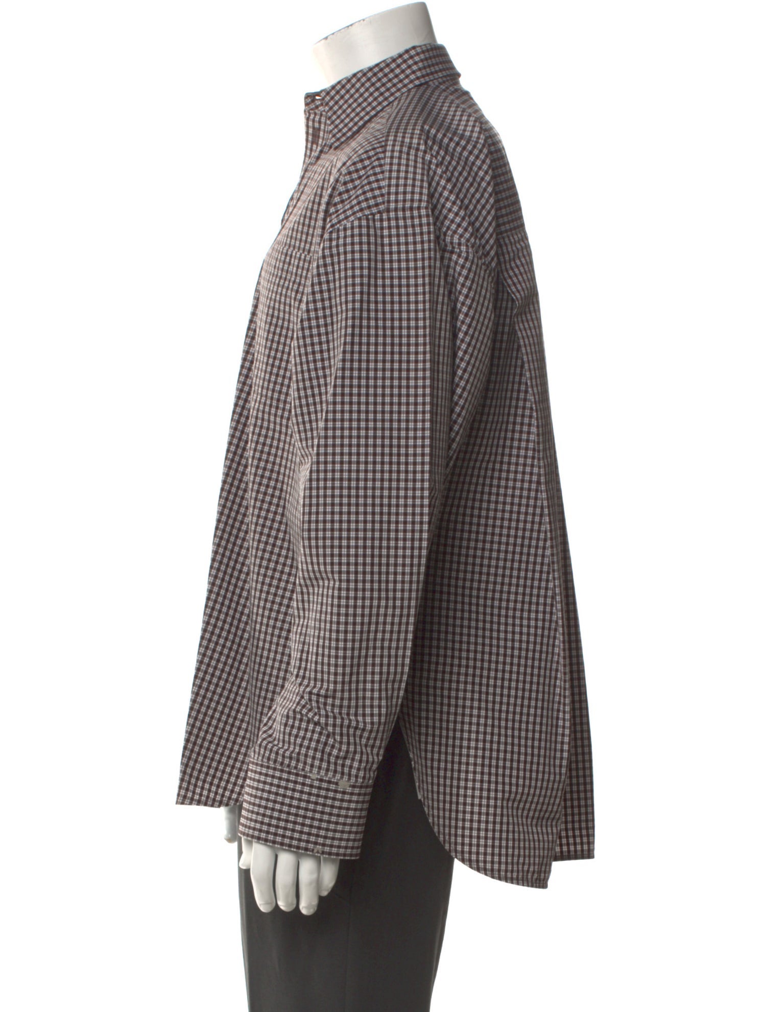 Balenciaga 2017 Plaid Print Shirt