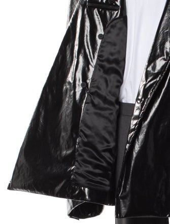 Balenciaga 2022 Shiny Double Breasted Oversized Moto Jacket