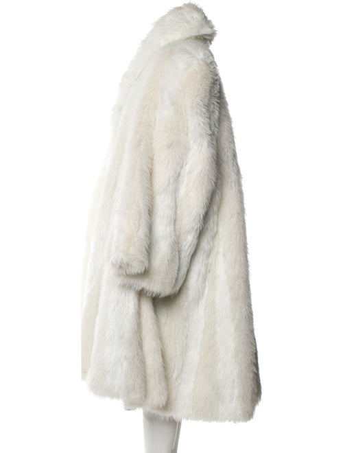 Balenciaga 2022 BB Spray Logo Faux Fur Coat