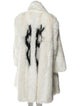 Balenciaga 2022 BB Spray Logo Faux Fur Coat