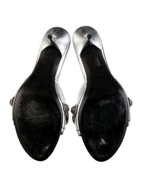Balenciaga Leather Studded Accents Slides