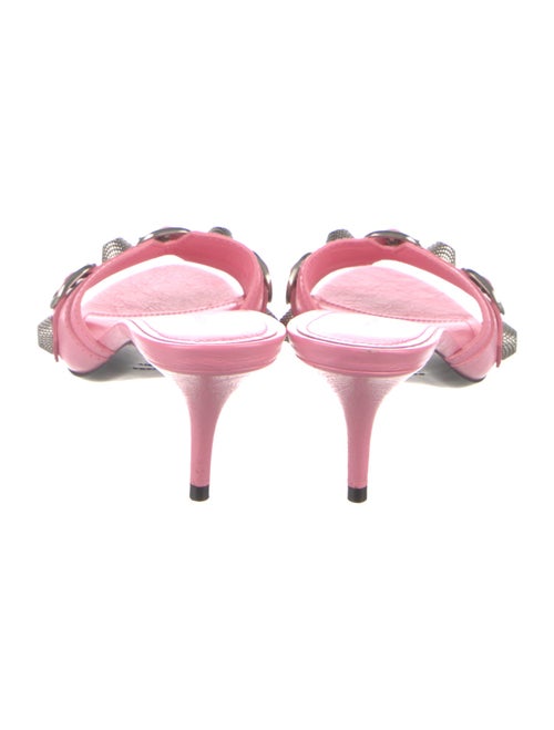 Balenciaga Leather Studded Accents Slides