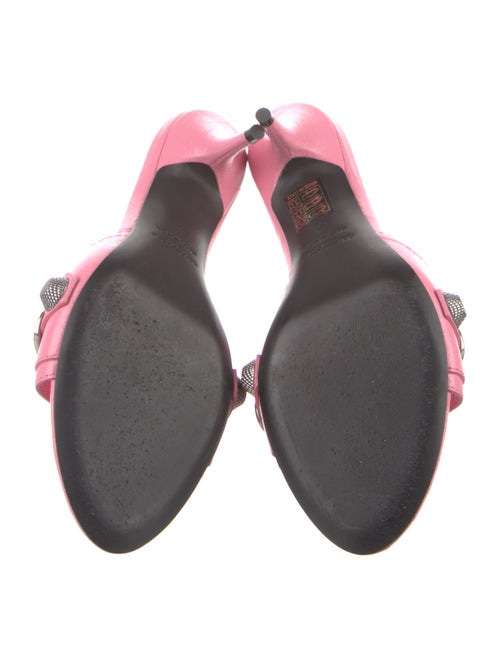 Balenciaga Leather Studded Accents Slides