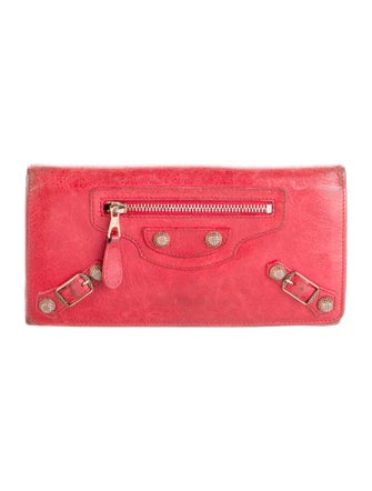 Balenciaga Motocross Leather Continental Wallet