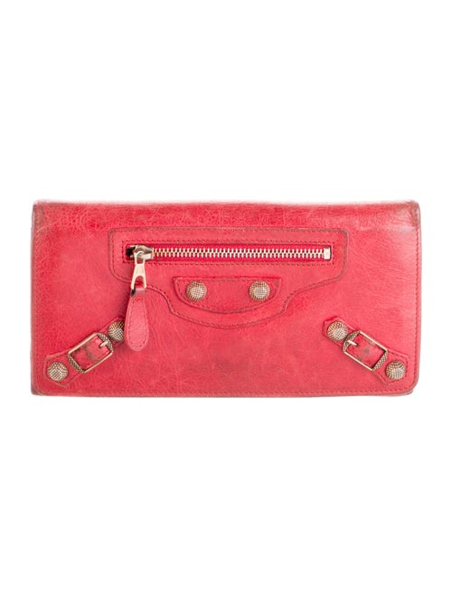 Balenciaga Motocross Leather Continental Wallet