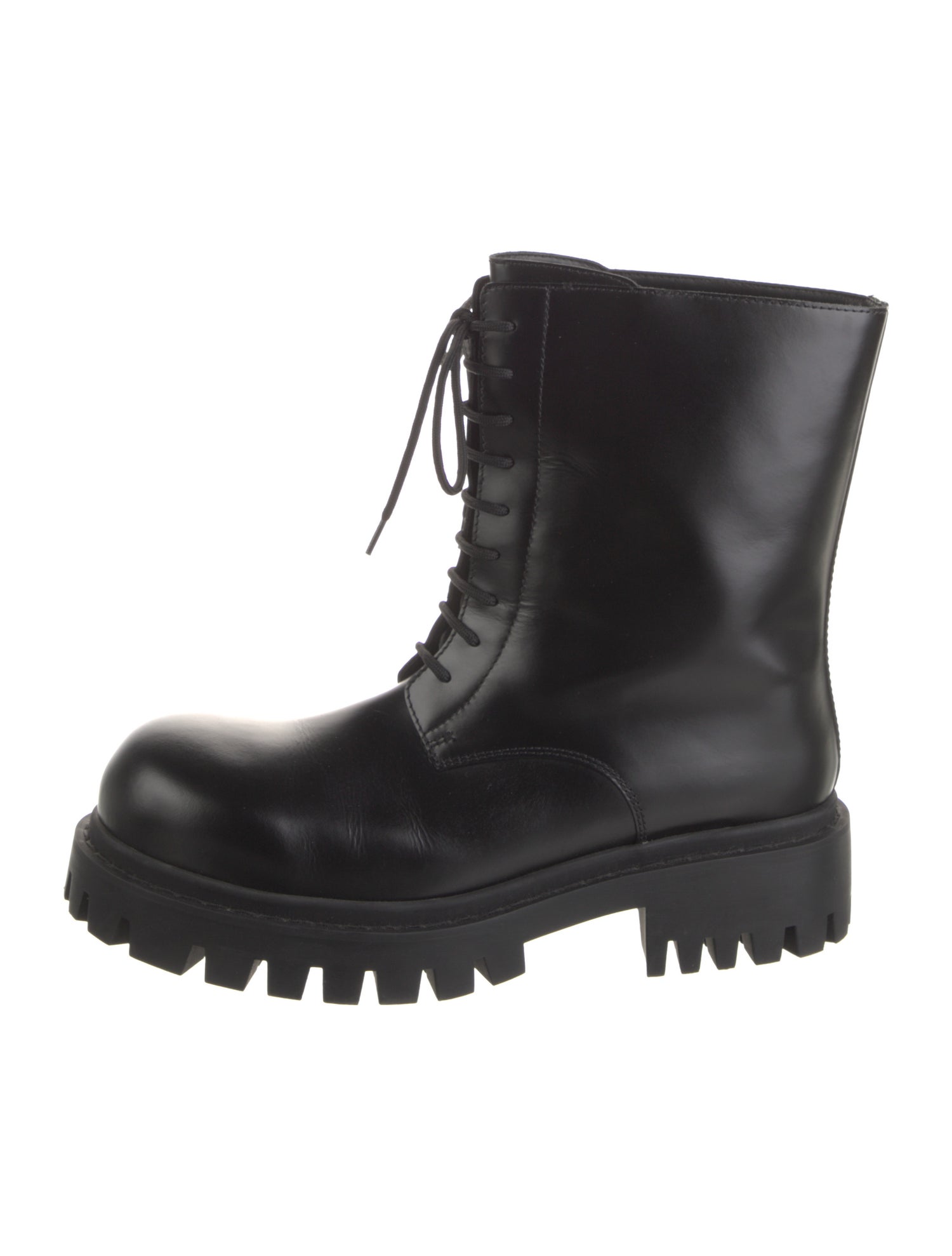 Balenciaga Leather Combat Boots