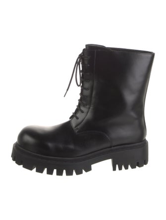 Balenciaga Leather Combat Boots