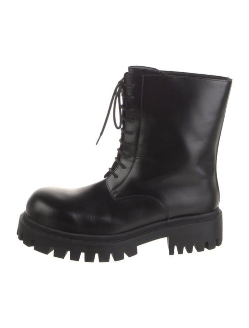 Balenciaga Leather Combat Boots