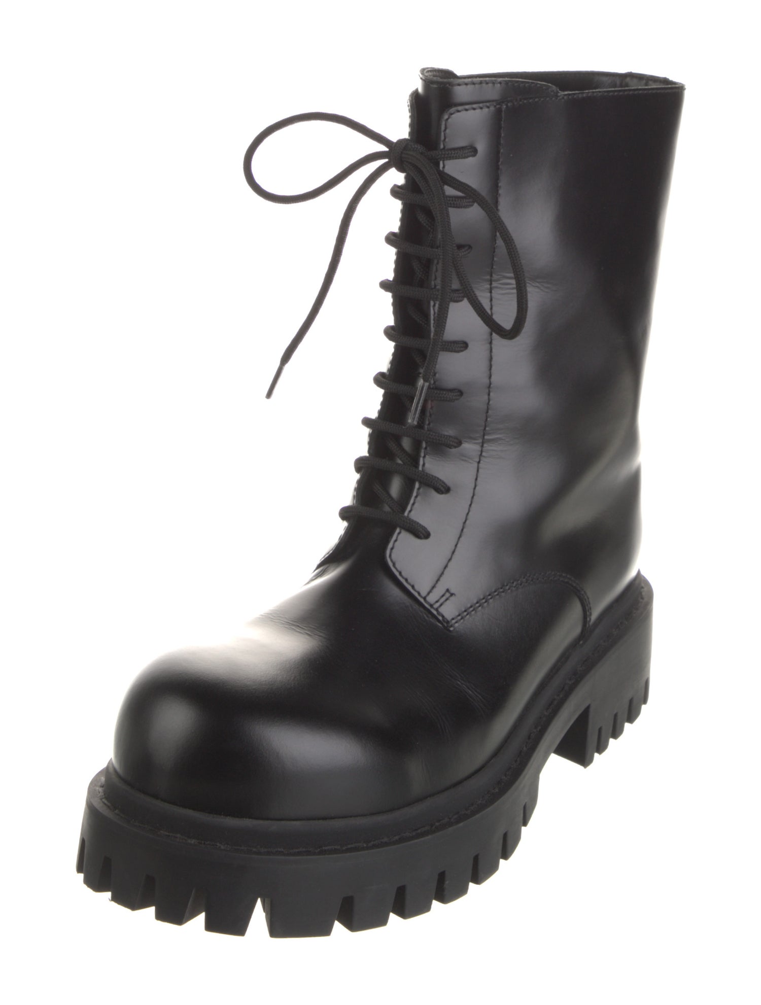 Balenciaga Leather Combat Boots