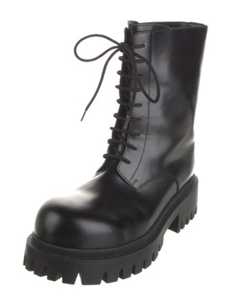 Balenciaga Leather Combat Boots