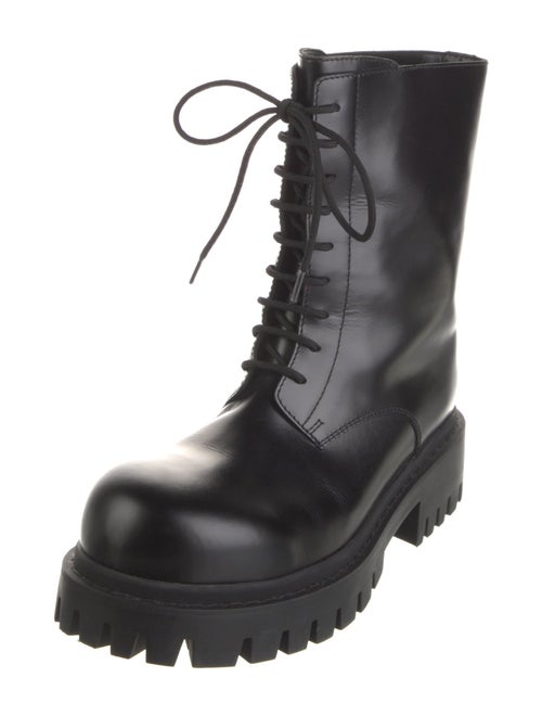 Balenciaga Leather Combat Boots