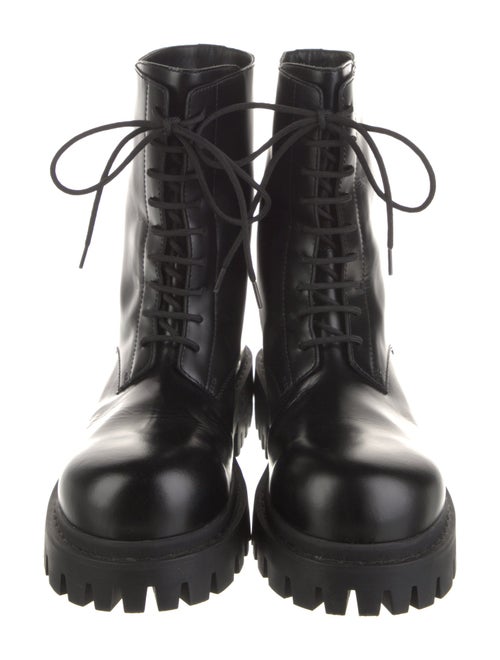 Balenciaga Leather Combat Boots