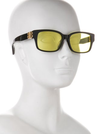 Balenciaga Signature Logo Square Sunglasses